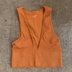 SOLD Out From Under Hailey Seamless Plunging Bra Top in Brass